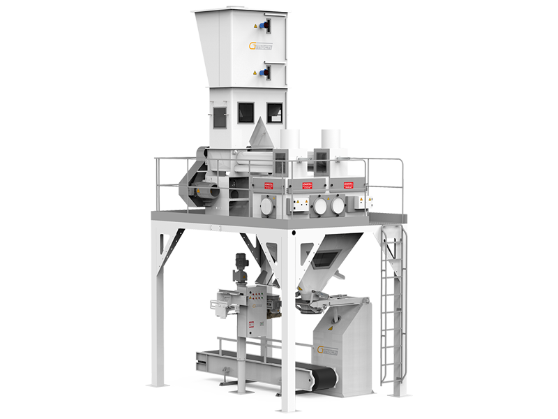 Flour Bagging Machine System With Double Weigh Hopper & Single Station